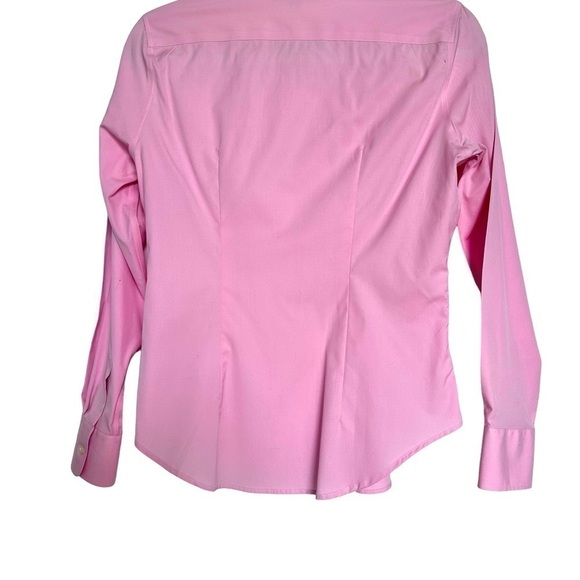 Lands' End Womens Light Pink Solid Color Shirt in Size 6 Cotton Blend Office - Picture 2 of 4